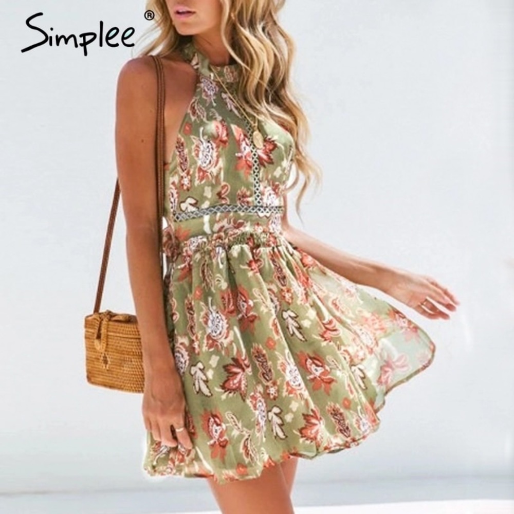 Bohemian Halter Dress